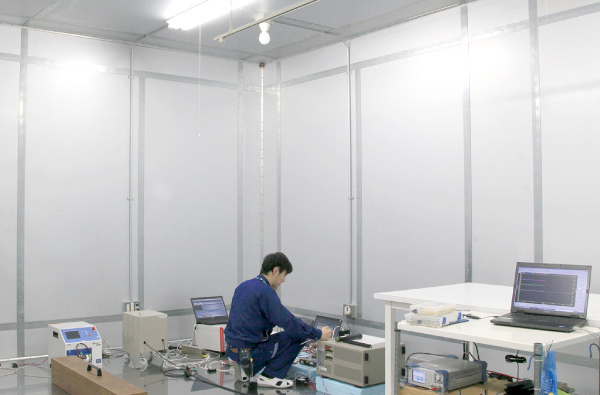 A large shielded room of 6 m x 6 m where multiple tests can be conducted simultaneously