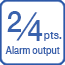 2/4pts. Alarm output