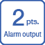 2/4pts. Alarm output