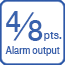 4/8pts. Alarm output
