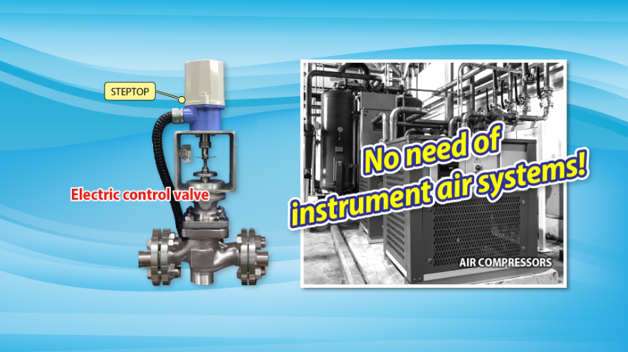 Free from Requirements of Instrument Air Systems Control Valves with STEPTOP Electric Actuators