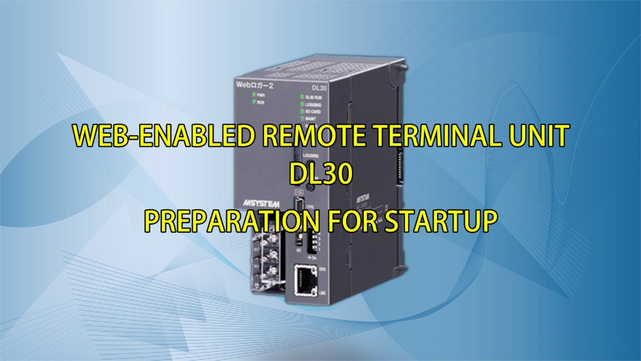 Web-enabled Remote Terminal Unit DL30 Preparation for Startup